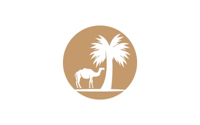 Ilustração de modelo de vetor de ícone e símbolo de camelo 18