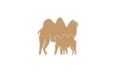Ilustração de modelo de vetor de ícone e símbolo de camelo 2