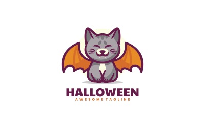 Logo del fumetto di Halloween del gatto