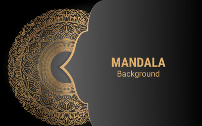 Lyxig mandala bakgrund med gyllene mönster