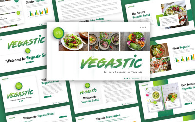Modello di presentazione di PowerPoint multiuso culinario Vegastic