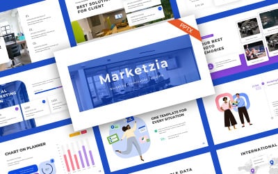 Modelo de PowerPoint de Marketing de Negócios Marketzia