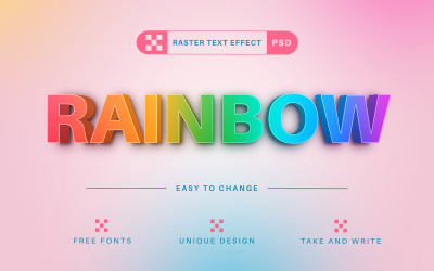 PSD Unicorn - Editable Text Effect, Font Style, Design Illustration