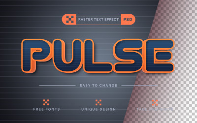 Pulse - Editable Text Effect, Font Style, Design Illustration