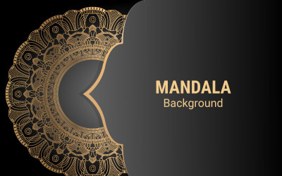 Sfondo islamico mandala di lusso con motivo arabesco dorato