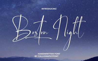 Carattere della firma di Boston Night