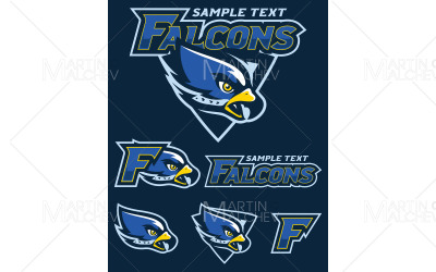 Falcons Team maskot vektorillustration