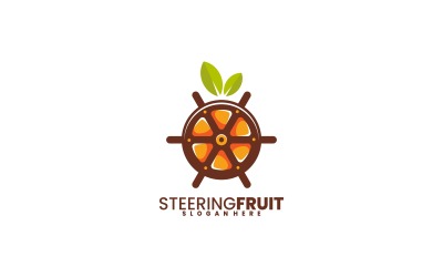 Lenkendes Obst-Maskottchen-Logo