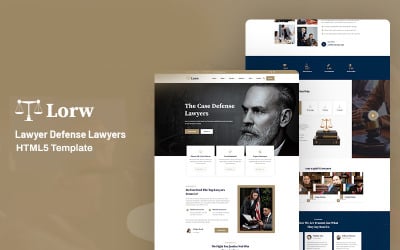 Lorw - Webbplatsmall för försvarsadvokat och juridik
