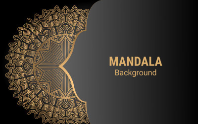 Luksusowy mandali tło ze złotym wzorem arabeski arabskim islamskim stylu wschodnim.