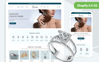 Pandora - Mücevher Shopify Teması | Minimalist ve Temiz Shopify mücevher Teması | Shopify OS 2.0