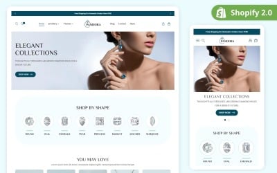 Pandora - Tema Shopify per gioielli | Tema per gioielli minimalista e pulito Shopify | Shopify OS 2.0