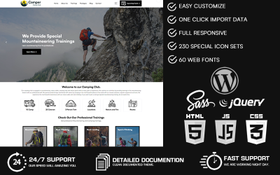 Camper - Camp Club WordPress 主题