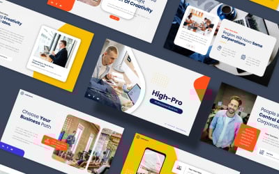 High Pro – induló üzleti vállalat prezentációja bemutató sablon