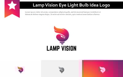 Lamp Vision Eye Light Bulb Idea Logo