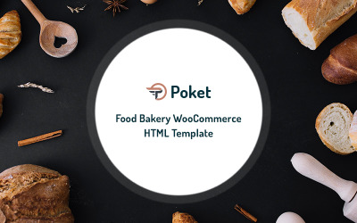Poket - élelmiszer pékség webhelysablon