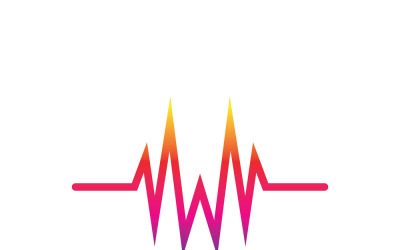 Pulslijn Geluidsgolf Logo Vector 10