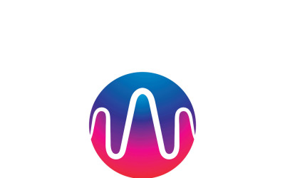 Pulslijn Geluidsgolf Logo Vector 19