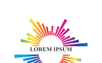 Vecteur de logo d&amp;#39;onde sonore de ligne d&amp;#39;impulsion 24