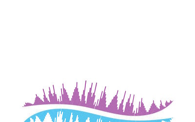 Vecteur de logo d&amp;#39;onde sonore de ligne d&amp;#39;impulsion 26