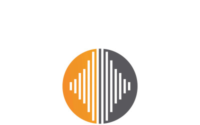 Vetor de logotipo de onda sonora de linha de pulso 13
