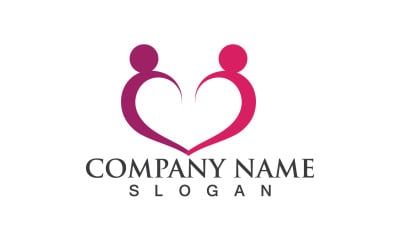 Amo o vetor de logotipo de cuidados com a família 3