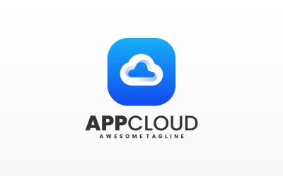Design de logotipo simples do App Cloud
