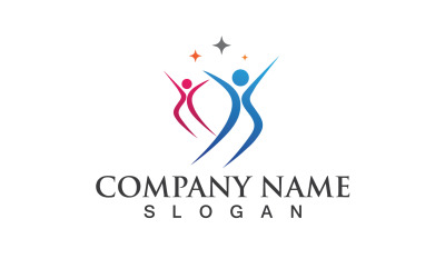 Insanlar Yıldız Başarı Logo Vektör