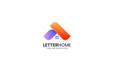 Letter Gradient färgglad logotyp