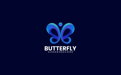 Logo-Stil mit Schmetterlingsverlauf Vol.3