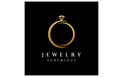 Modèle de vecteur de logo de bague de mariage 2