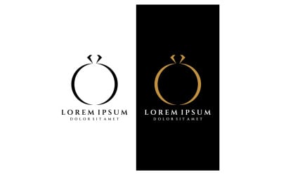 Plantilla de vector de logotipo de diamante de boda 2