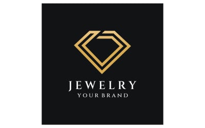 Plantilla de vector de logotipo de diamante de boda 4