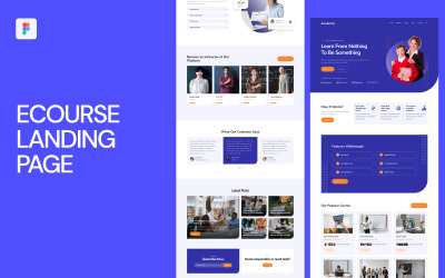 Шаблон целевой страницы Ecourse