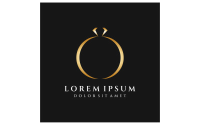 Szablon wektor logo obrączki ślubnej 4