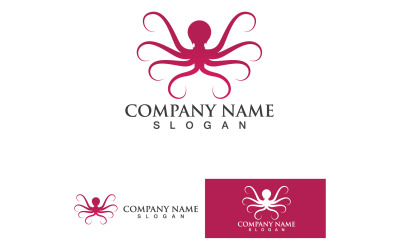 Vector de logotipo de animales de pulpo