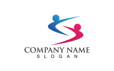Vector de logotipo de vida de salud de personas