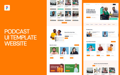 Webbplats för Podcast UI Mall
