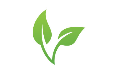 Green Nature Leaf logo template. Vector illustration. V7