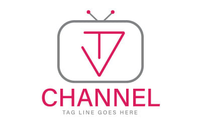 Modèle de logo de chaîne de télévision créative - Logo de chaîne