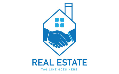 Plantilla de logotipo de bienes raíces amigable - Logotipo de bienes raíces