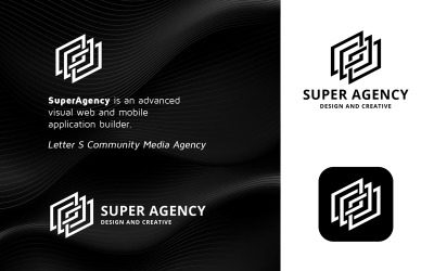Шаблон логотипа агентства Super Digital