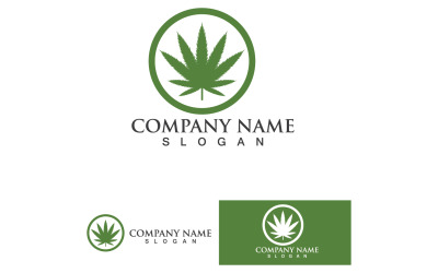 Vecteur de logo de feuille de cannabis 30