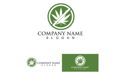 Vector de logotipo de hoja de cannabis 26