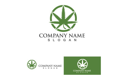 Vector de logotipo de hoja de cannabis 27