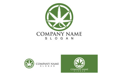 Vector de logotipo de hoja de cannabis 33