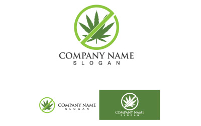 Vetor de logotipo de folha de cannabis 28