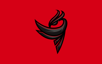 baykuş satırı soyut logo şablonu