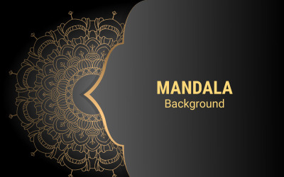 Fond de mandala de luxe avec motif arabesque style oriental islamique arabe pour carte de mariage.