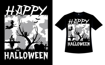 Halloween T-shirtontwerp met Vogelverschrikker
